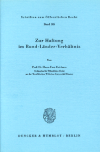 Zur Haftung im Bund-Länder-Verhältnis