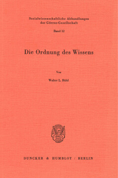 Die Ordnung des Wissens Die Ordnung des Wissens