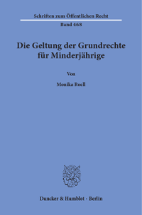 Die Geltung der Grundrechte für Minderjährige
