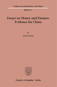 Essays on Money and Finance: Evidence for China