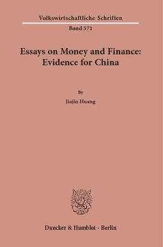 Essays on Money and Finance: Evidence for China