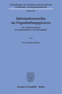 Informationsrechte im Organhaftungsprozess