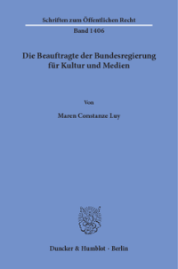 Die Beauftragte der Bundesregierung für Kultur und Medien
