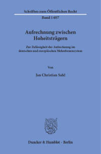 Aufrechnung zwischen Hoheitsträgern