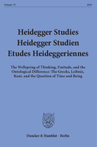 Heidegger Studies / Heidegger Studien / Etudes Heideggeriennes