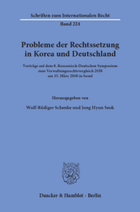 Probleme der Rechtssetzung in Korea und Deutschland
