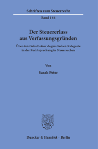 Der Steuererlass aus Verfassungsgründen