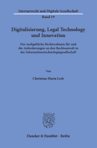Digitalisierung, Legal Technology und Innovation