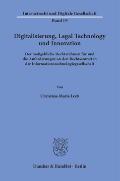 Digitalisierung, Legal Technology und Innovation