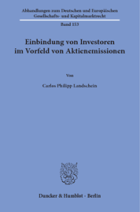 Einbindung von Investoren im Vorfeld von Aktienemissionen