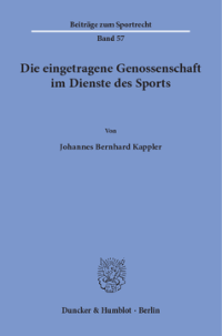 Die eingetragene Genossenschaft im Dienste des Sports