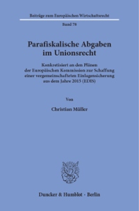 Parafiskalische Abgaben im Unionsrecht