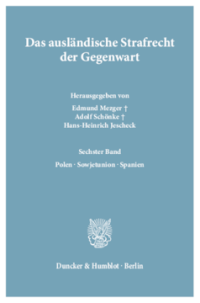 Das ausländische Strafrecht der Gegenwart