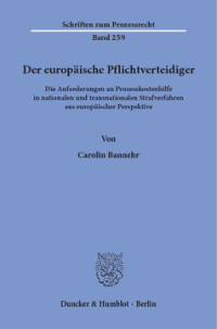 Der europäische Pflichtverteidiger