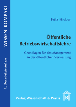 Öffentliche Betriebswirtschaftslehre Öffentliche Betriebswirtschaftslehre