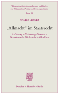 »Allmacht« im Staatsrecht