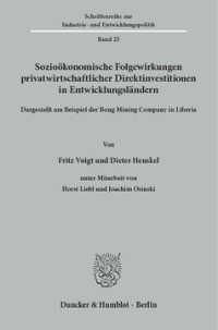 Sozioökonomische Folgewirkungen privatwirtschaftlicher Direktinvestitionen in Entwicklungsländern