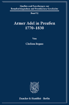 Armer Adel in Preußen 1770–1830