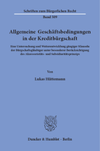Allgemeine Geschäftsbedingungen in der Kreditbürgschaft