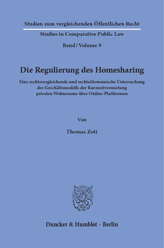 Die Regulierung des Homesharing