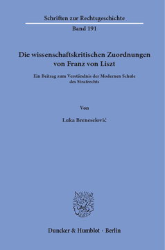 Die wissenschaftskritischen Zuordnungen von Franz von Liszt