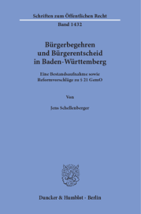 Bürgerbegehren und Bürgerentscheid in Baden-Württemberg