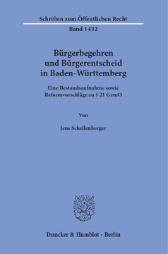Bürgerbegehren und Bürgerentscheid in Baden-Württemberg