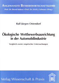 Ökologische Wettbewerbsausrichtung in der Automobilindustrie