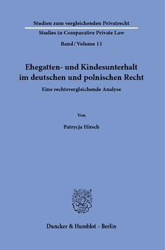 Ehegatten- und Kindesunterhalt im deutschen und polnischen Recht