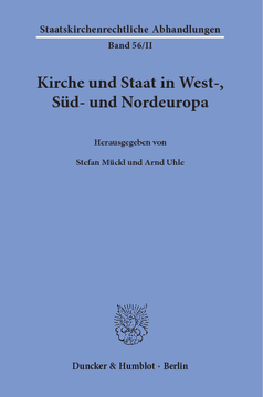 Kirche und Staat in West-, Süd- und Nordeuropa