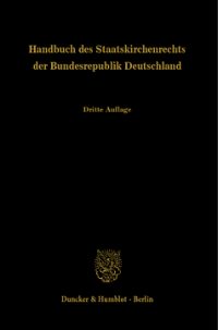 Handbuch des Staatskirchenrechts der Bundesrepublik Deutschland