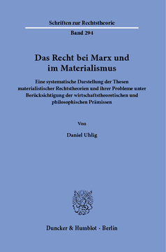 Das Recht bei Marx und im Materialismus