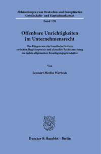 Offenbare Unrichtigkeiten im Unternehmensrecht