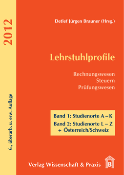 Lehrstuhlprofile 2012 Lehrstuhlprofile 2012