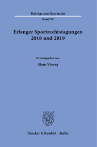 Erlanger Sportrechtstagungen 2018 und 2019