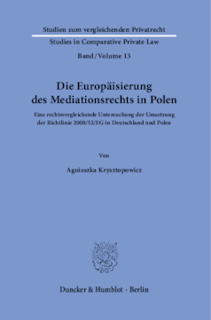 Die Europäisierung des Mediationsrechts in Polen