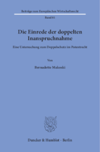 Die Einrede der doppelten Inanspruchnahme