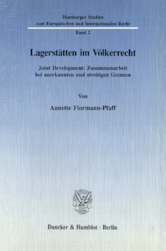Lagerstätten im Völkerrecht Lagerstätten im Völkerrecht