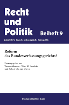 Reform des Bundesverfassungsgerichts? Reform des Bundesverfassungsgerichts?
