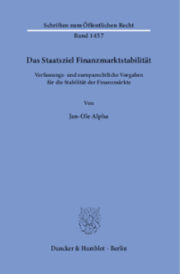 Das Staatsziel Finanzmarktstabilität