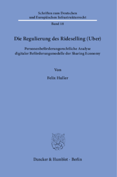 Die Regulierung des Rideselling (Uber)