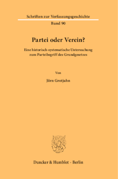 Partei oder Verein? Partei oder Verein?