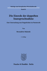 Die Einrede der doppelten Inanspruchnahme