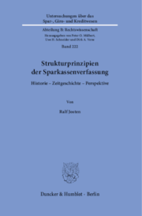 Strukturprinzipien der Sparkassenverfassung