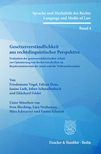 Gesetzesverständlichkeit aus rechtslinguistischer Perspektive