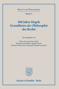 200 Jahre Hegels Grundlinien der Philosophie des Rechts