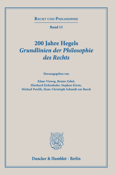 200 Jahre Hegels Grundlinien der Philosophie des Rechts