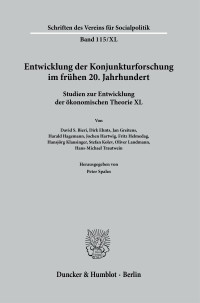 Entwicklung der Konjunkturforschung im frühen 20. Jahrhundert