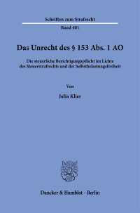 Das Unrecht des § 153 Abs. 1 AO