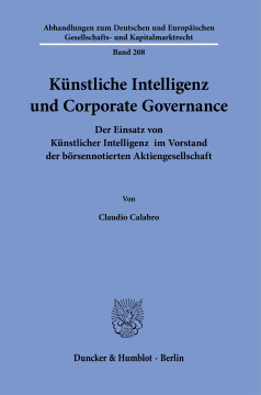Künstliche Intelligenz und Corporate Governance